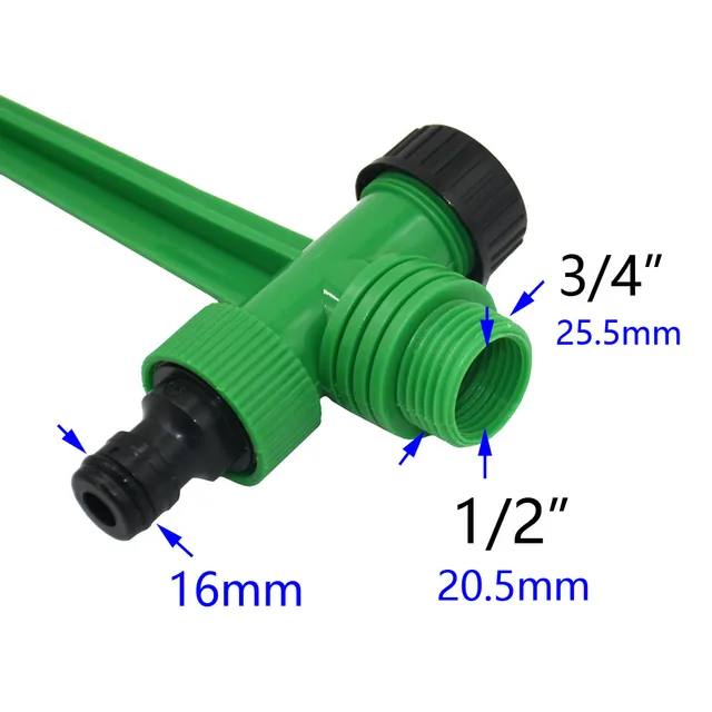 Kert Forgó Sprinkler Tartó 1/2 3/4 "Műanyag Tüske Beillesztése Őrölt Kerti Tömlő Öntözés Örvény Adapter - Image 2