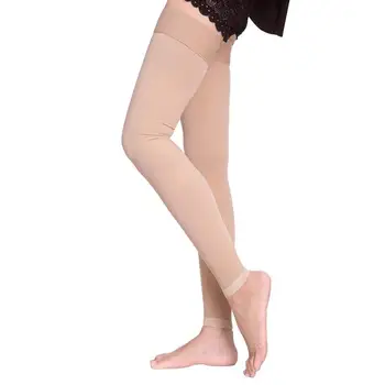 

1 Pair Footless Thigh High Compressed Stockings Silicone Dot Band Nursing Compressed Stockings Reduce Muscle Spasms for Medical