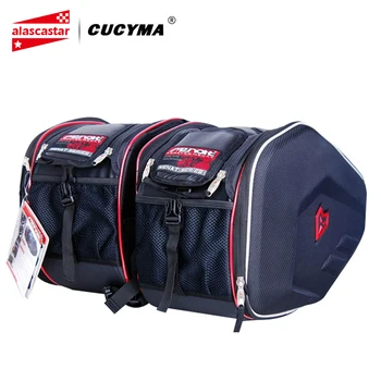 

CUCYMA Motorcycle Bag Motorcycle Riding Travel Bags Bilateral Package Luggage Saddle Bag Motorcycle Rear Seat Bag +Rain Cover