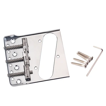 

HOT-1Pcs Vintage Style Fixed Tele Electric Guitar Bridge with Saddles for TL Bridge