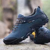 New Wear-Resistant Hiking Shoes Cow Leather Lycra Upper Men Trekking Footwear Breathable Anti-Slippery Zapatos Dropshipping Link ► Photo 1/6