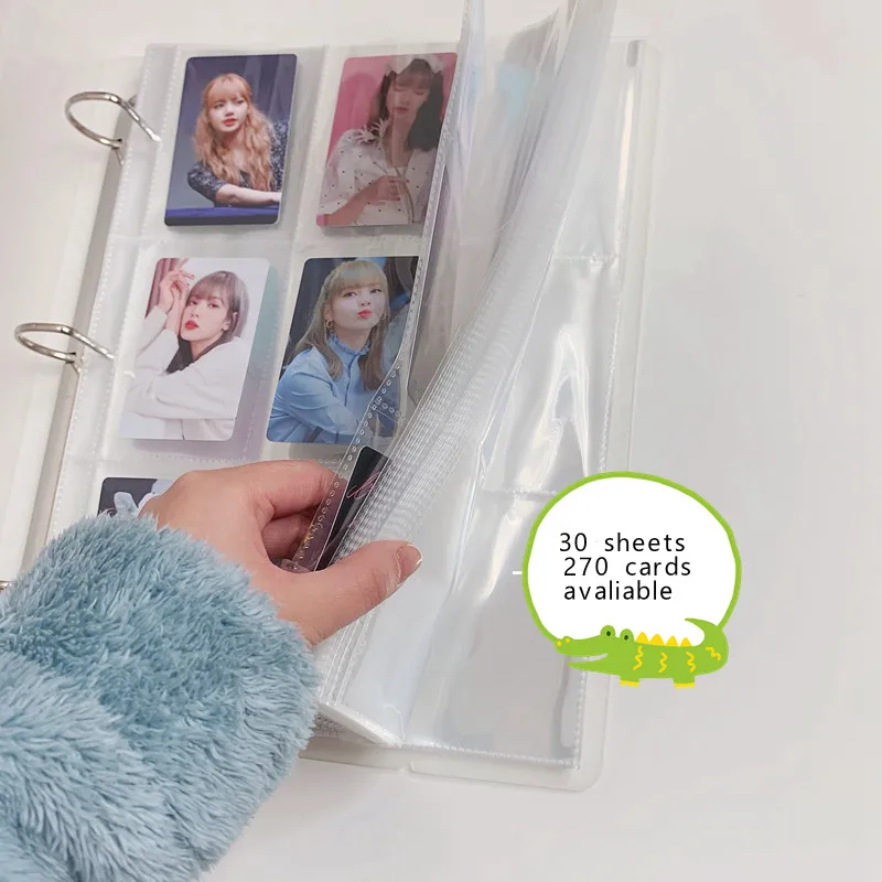 Sharkbang PVC 3 Inch Binder Photo Album Loose Leaf Big Capacity 270pcs Pocket Cards Holder A4 Transparent Card Organizer Book card holder,photo album