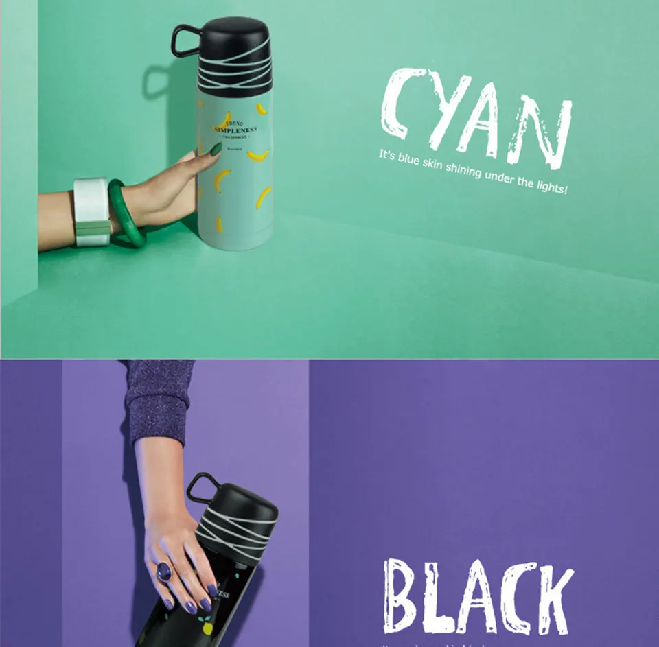 350ml Stainless Steel Vacuum Flask Portable Thermos Mug Coffee Tea Milk Tour Thermo Bottle Leakproof Insulated Tumbler Thermocup