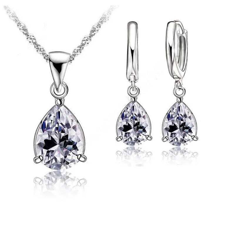 

Комплект из колье и серёг, из серебра 925 пробы
