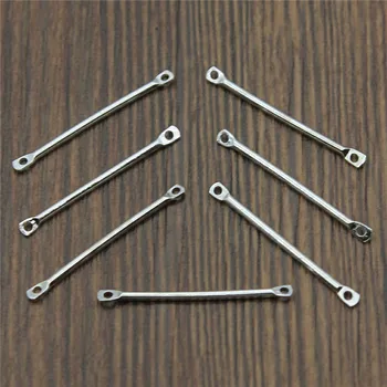 

30pcs/bag Double Cylinder Connecting Rod Metal Earrings Ear Clip Ear Hook DIY Handmade Ear Jewelry Materials Accessories