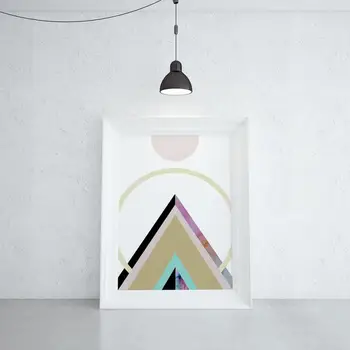 

Geometric Art Mountain Art canvas Poster Home Decor 12x18 24x36inch