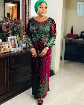 

Sequence Fabrics African Lace Fabric Velvet Lace Fabrics with Sequins Nigerian Mesh Net Lace Fabric for Wedding Party L2970B