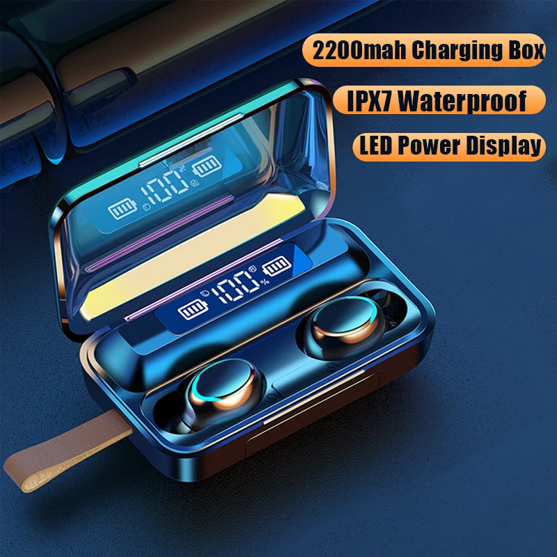 

Bluetooth 5.0 Earphone 9D Stereo Mini Wireless Earbuds Wireless Headphones TWS Sport Waterproof Earphones For IPhone Android