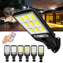 Lampe solaire d'extérieur avec 3 modes d'éclairage, détecteur de mouvement, imperméable, éclairage de sécurité, idéal pour un jardin, un Patio, un sentier ou une cour 