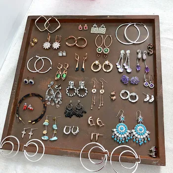 

30 Pairs/lot creative top quality women earrings jewelry fashion luxury zircon wedding earrings wholesale 201106-19