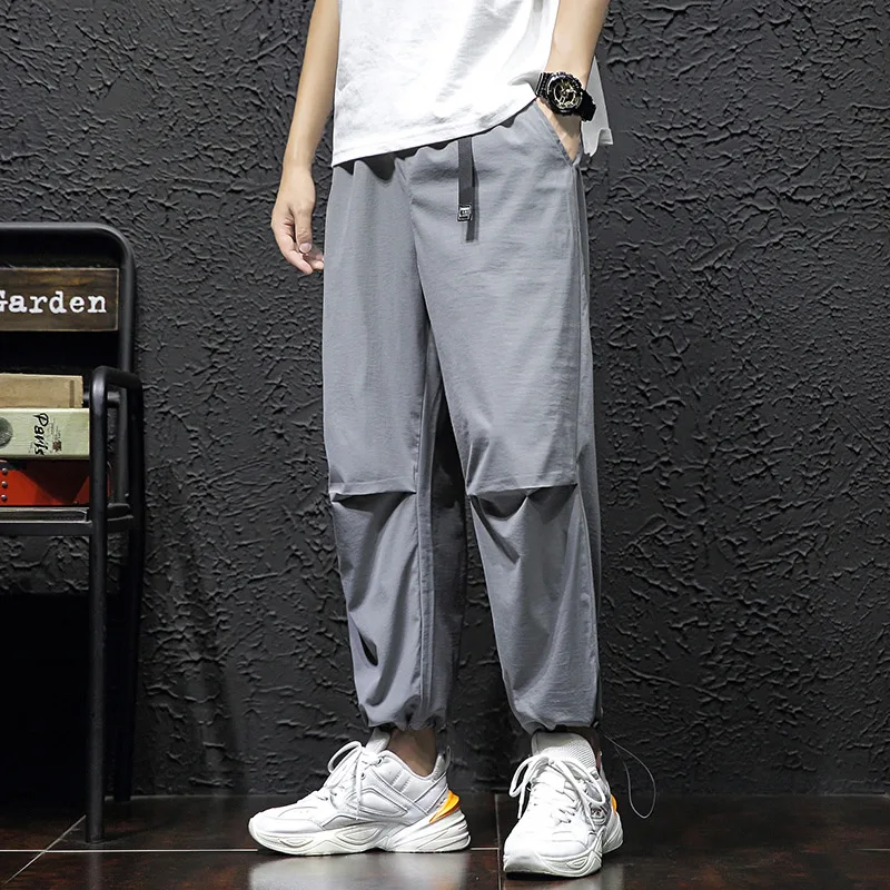 

2020 Spring Main Push Japanese-style Black Wall Large Size Thin Beam Leg Casual Capri Pants M-5x Hk19
