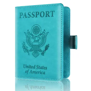 

Portable Travel Fashion PU Leather Practical Wallet Multifunctional Large Capacity Protective Card Case Passport Holder Buckled