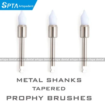 

100 Pcsx high quality Dental Prophy Brush White Nylon Tapered Type Polishing Brush dentist