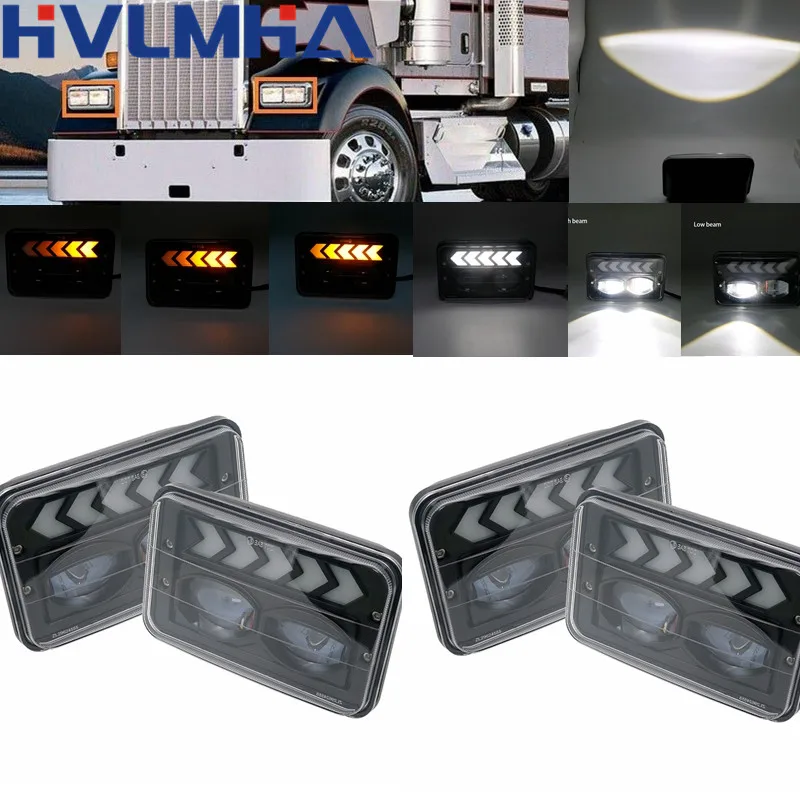 4x6 дюймов светодиодный фар море фары для Kenworth Buick Electra1976-86 LeSabre 82-87 Cadillac 75-85 Opel Astra G