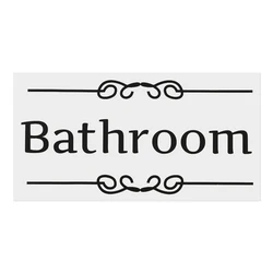 PVC Self - Adhesive Door Sticker - Entrance Sign Wall Art for Home and Office Decor (Bathroom)