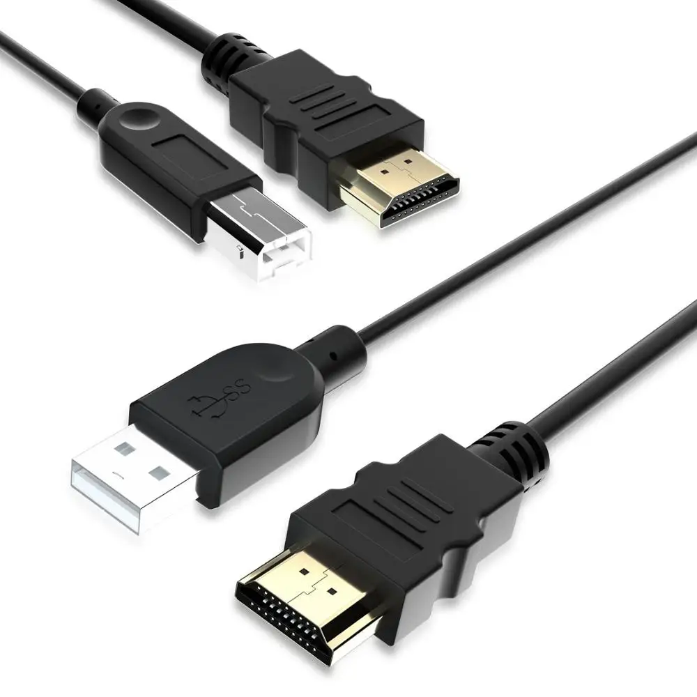 

4 Pcs New High Quality 1.5m HDMI USB KVM Dedicated Cable KVM HDMI USB Cable
