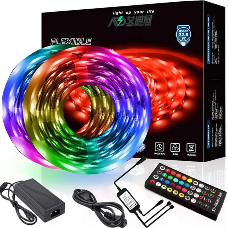 Светодиодная лента гибкая Водонепроницаемая 5/10 м RGB 5050 светодиодсветильник