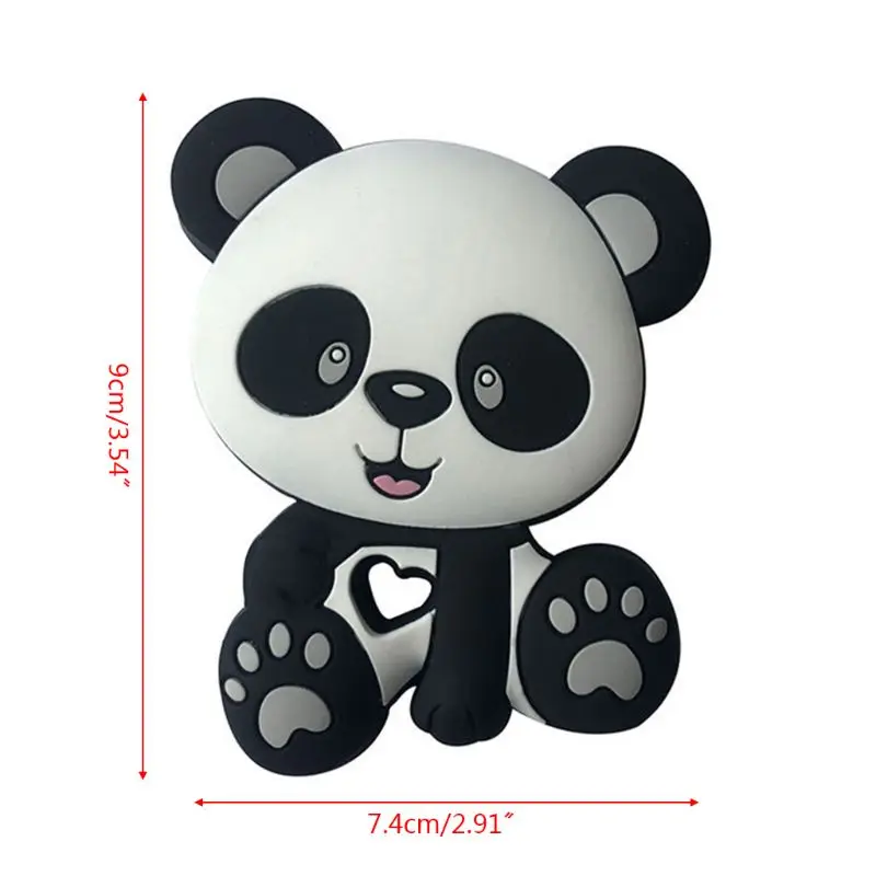 Baby Toys Silicone Teether Pacifier Panda Beads Teething DIY Chain Biting Chew Pendant for Children Infants