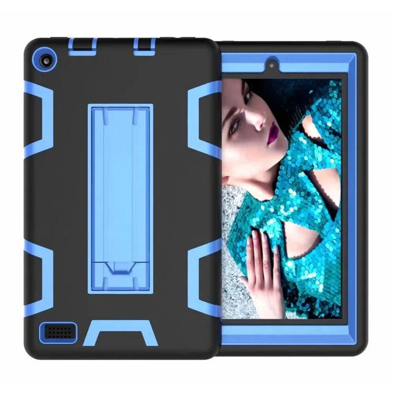 ZS жесткий чехол для планшета Amazon Kindle Fire7 Fire 7 чехол подставка из термопластичного полиуретана комбо задняя крышка защита кожи - Цвет: 7
