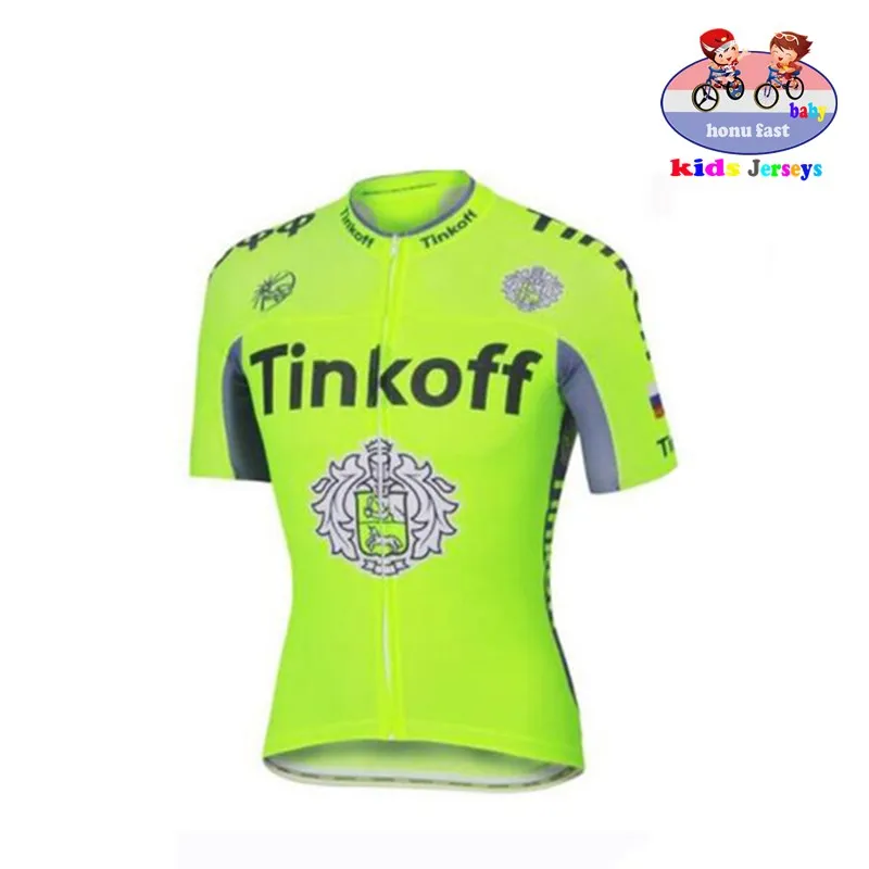 Tinkoff летняя дышащая детская футболка с коротким рукавом для велоспорта, комплект MTB флуоресцентная детская велосипедная Одежда для мальчиков, одежда для велоспорта - Цвет: Short pant 3