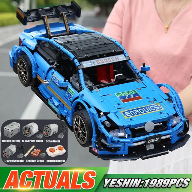 US $113.00 20005 DHL Yeshin Technic Car Compatible With Lepining MOC-6687 Blue Racing Car Building Blocks Bric