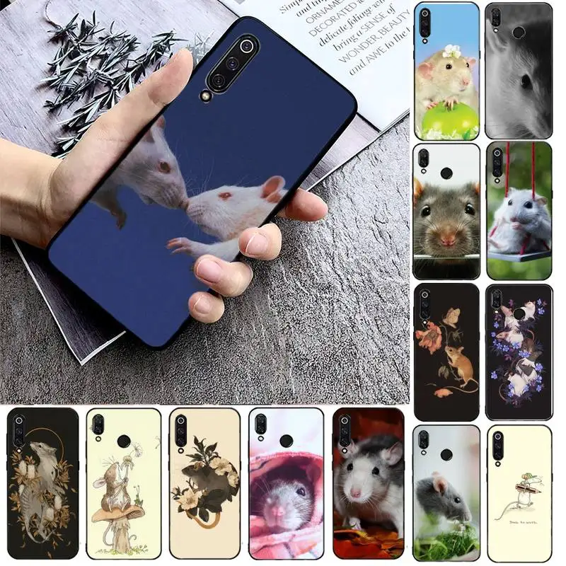 Toplbpcs Cute Mouse Rat Art Custodia Per Telefono Per Xiaomi Max3 Mi 9 Se Mi8 F1 9Se 10 Lite F1 Back Coque