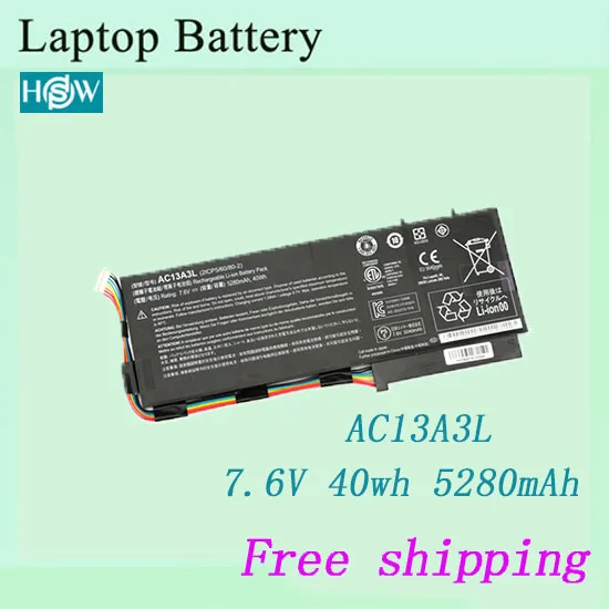 Горячая AC13A3L батарея для acer Aspire P3-131, P3-171 Аккумулятор для ноутбука