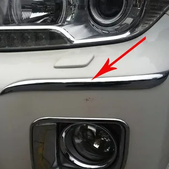 

High quality Abs Chrome Front bumper trim for Toyota Land Cruiser FJ200 LC200 2012-2015 Car Stickers Trim protection