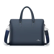 Повседневная водонепроницаемая сумка-мессенджер, мужская сумка для ноутбука, качественный портфель, модная сумка через плечо, мужская деловая Двойная кожаная сумка для ноутбука