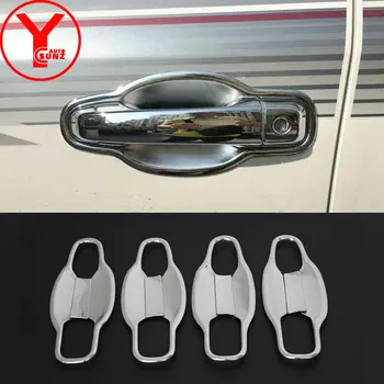 

door handle insert For Toyota Land cruiser GXR V6 V8 2016 2017 2018 2019 ABS chrome car handle bowl exterior accessories YCSUNZ