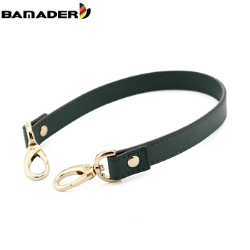 

BAMADER 1.8CMX45CM Handle Shoulder Strap for Handbag Replacement Lychee Pattern Short Bag Strap Pure Color Leather Wrist Straps