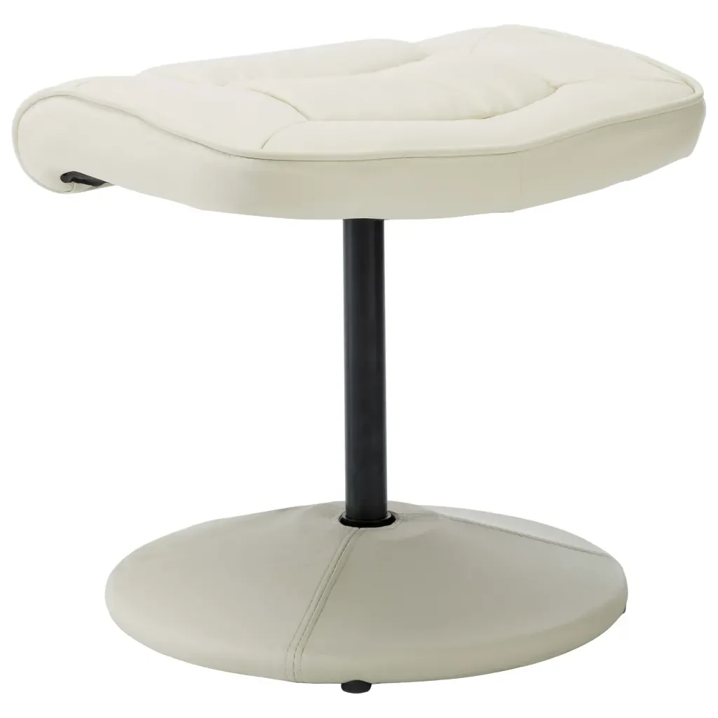  High Quality TV Armchair with Footrest Cream Household Office Boss Chair Leatherette Ergonomic Comp
