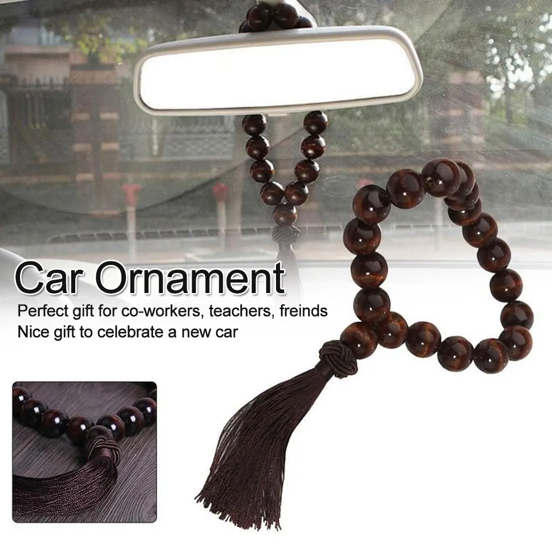 Car Gear Shift Wood Buddha Beads Decoration for opel astra peugeot 307 bmw e46 kia cerato nissan teana seat ibiza | Автомобили и