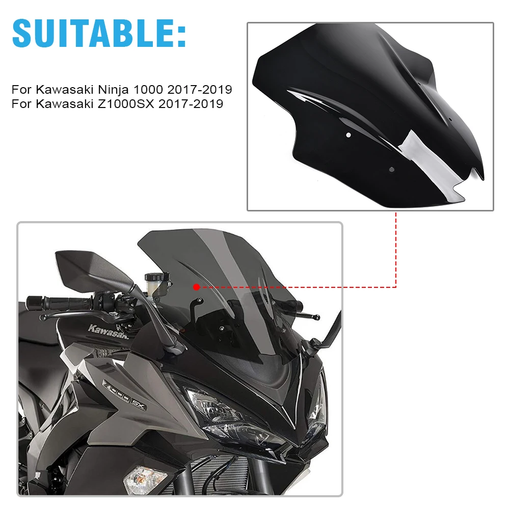Аксессуары для мотоциклов козырек ветрового стекла Viser для Kawasaki Ninja 1000 Z1000SX лобовое стекло дефлектор ветра Ninja1000
