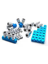  Pneumatic Fitting Compressor Fittings 1/4 Quick Connector Air Gas Distributor For Pump Tool Coupler Manifold Multi Splitter 