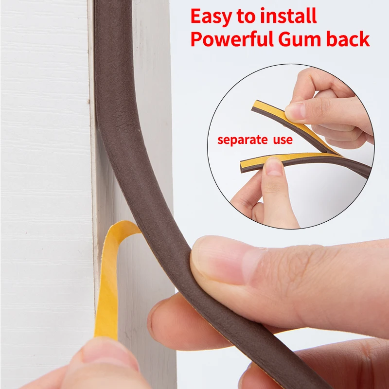 DIPE Self-Adhesive Door And Window Sealing Strip Glass Window Anti-Collision Rubber Strip acoustic foam наклейки на стену door seal strip sealing strip tape window seal strip sealing tape sealing strip rubber seal strip rubber door weatherstripping door weatherstripping