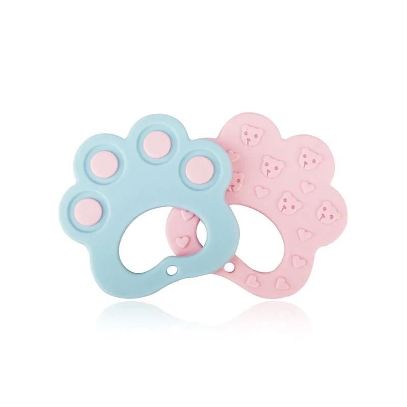 

Baby Teethers 1pc Cartoon Cat Claw Shape Teething Toy DIY Nursing Pacifier Holder Silicone Teethers Food Grade Silicone Tiny Rod