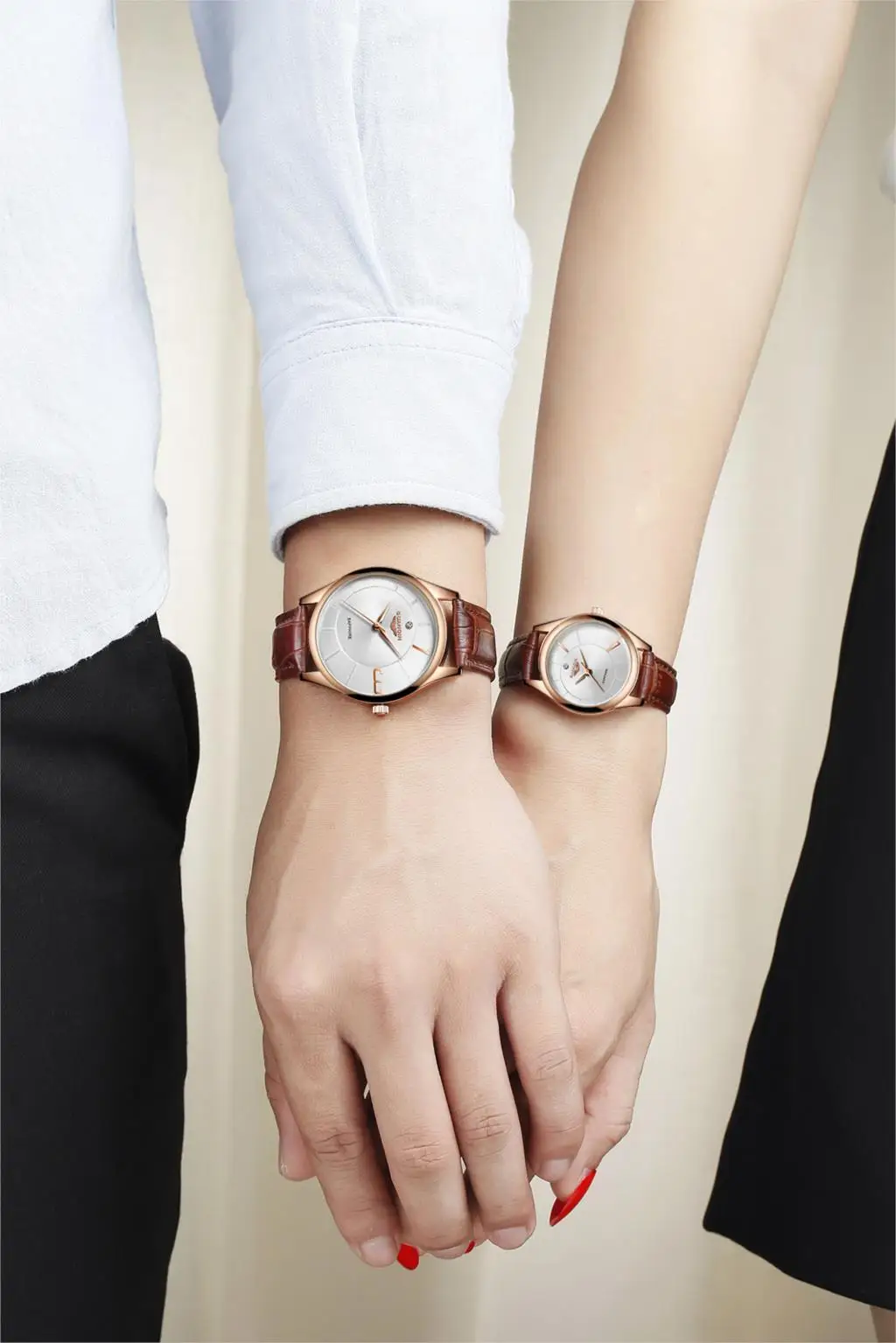 Reloj pareja GUANQIN розовое золото кварцевые часы Бизнес Мужские часы лучший бренд класса люкс Пара часы женские часы Relogio Feminino