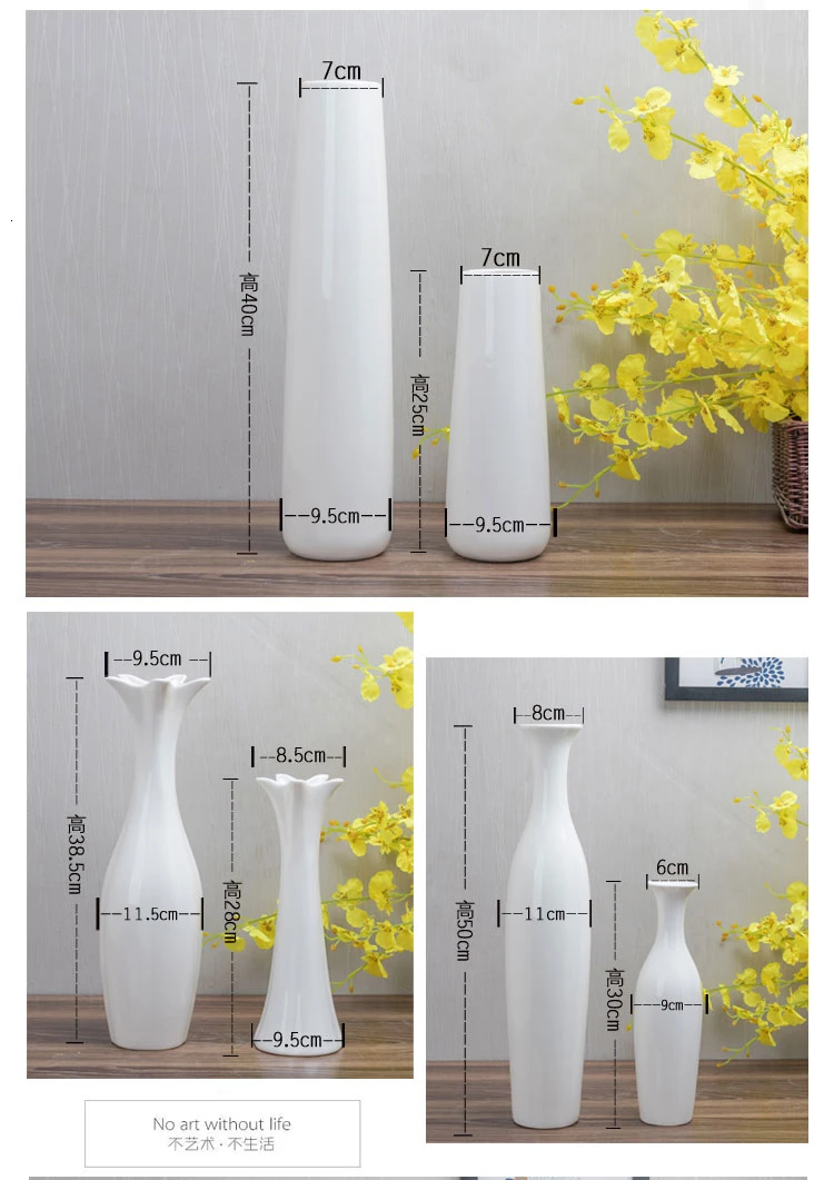 Ваза 70 см керамическая ваза туба маленькая свежая ваза для гостиной Цветочная композиция современная простота может загрузка воды