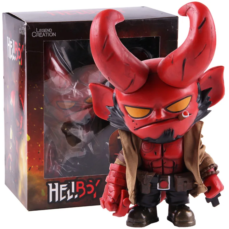 Hellboy Q версия hellboy фигурка hell boy ПВХ фигурка Коллекционная модель игрушки - Цвет: with box