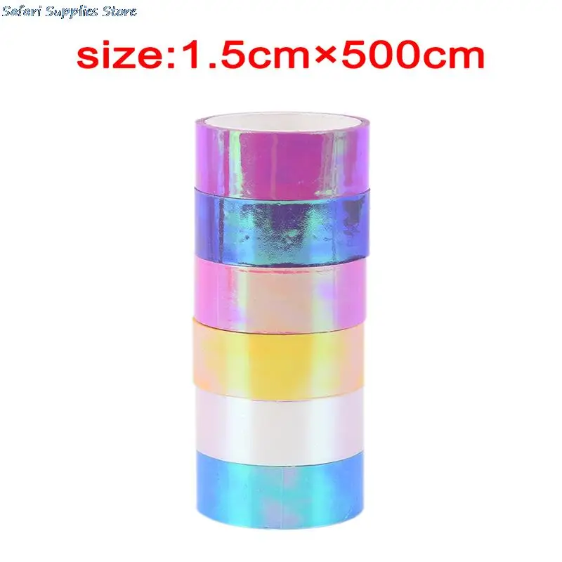 500cm Rhythmic Gymnastics Decoration Holographic RG Prismatic Glitter Tape Hoops Stick