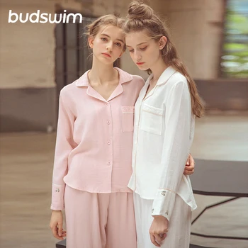 

Pajamas women autumn and winter sleepwear cotton pajamas set casual home service ladies nightwear sexy girlfriends palace pajama