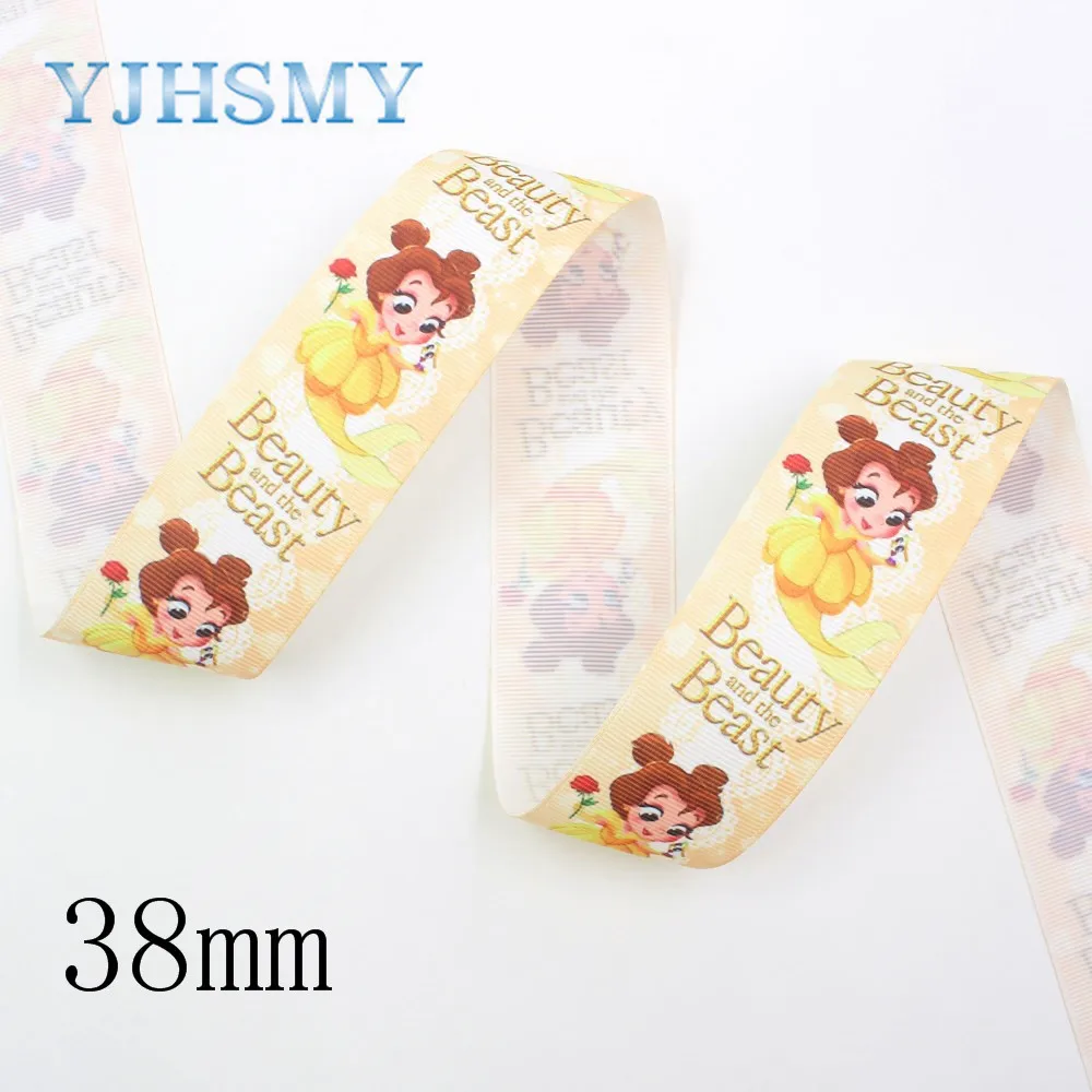 YJHSMY I-19809-1839, 10 ярдов 38 мм девушка термопереводной рисунок grosgrain, DIY ручной работы упаковка материал