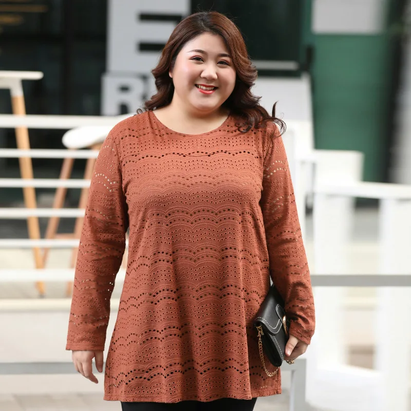 as picture TUHAO, большие размеры, 7XL, 6XL, 5XL, офисные женские блузки, женская блузка с длинным рукавом, хлопковая, с вырезом, повседневные рубашки, женские топы - Цвет: as picture