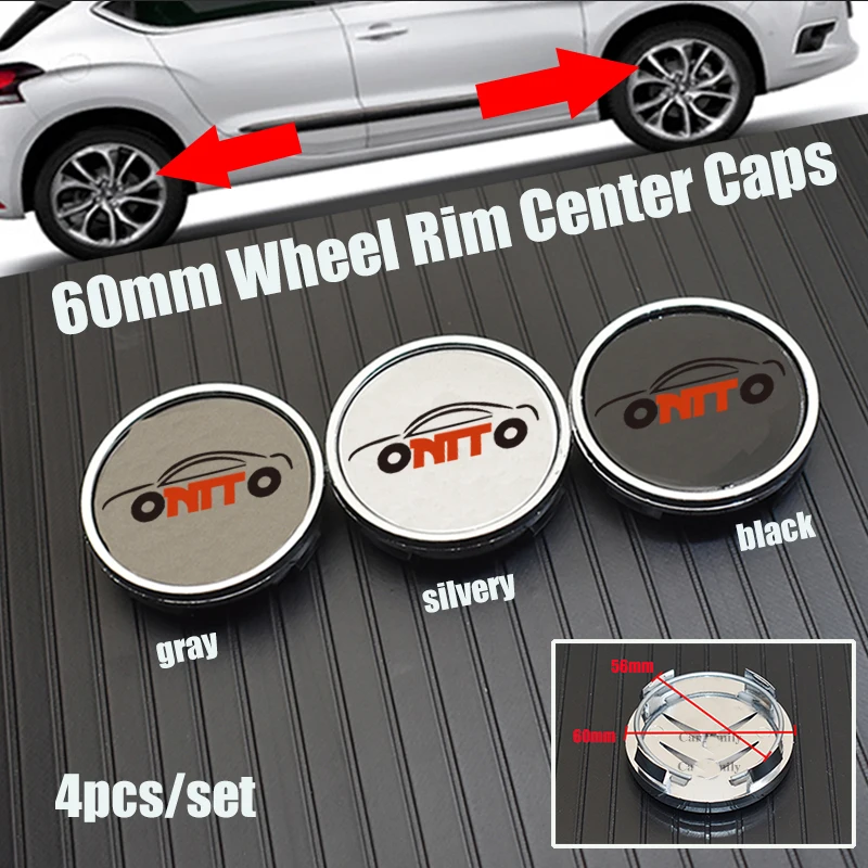 

4pcs 60mm 2.36inch Car Rims Wheel Hub Center Covers Auto Logo Badge Chrome For Citroen PicassoC2/C3/C4C5/C6/C8/DS3/DS4/DS5/Nemo