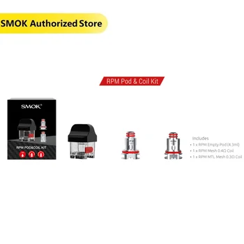 

Original 1pc/pack SMOK RPM40 Pod Cartridge 4.3ml Capacity With 0.4ohm/0.3ohm SMOK RPM40 Coil for SMOK RPM40 Pod Vape Kit e cig