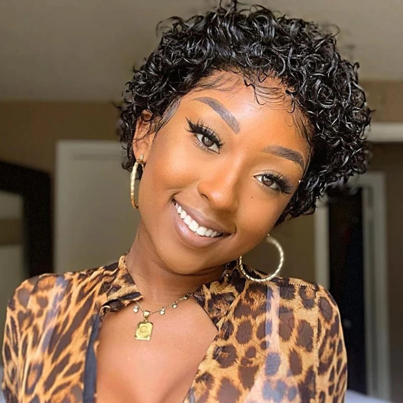 cheap short curly wig for black women 1