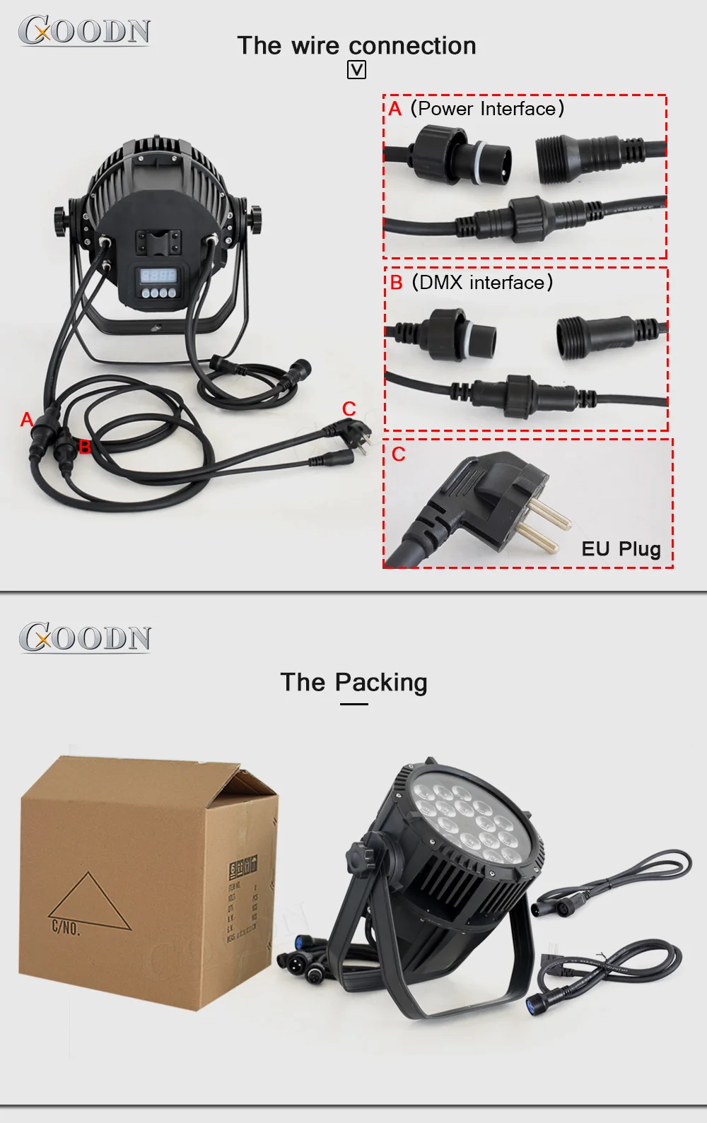 Светодиодный настенный светильник 18X15 Вт quad RGBWA dmx wash IP65 Водонепроницаемый Открытый Номинальный par для зданий церкви