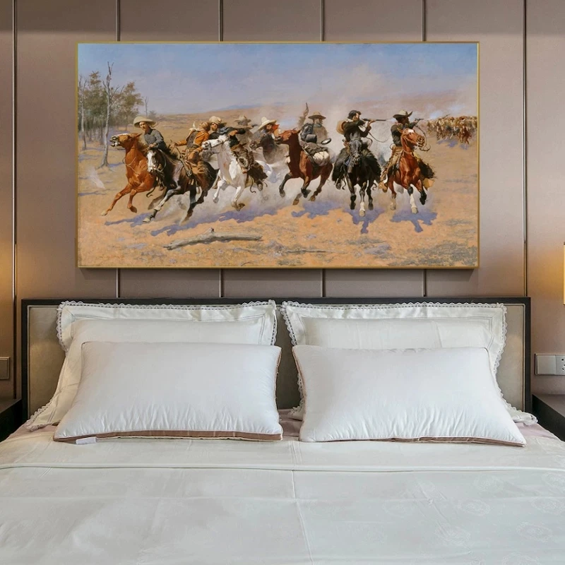 Athic Remington A Dash For The American Pianting Legname Pittura A Olio Su Tela Wall Art Poster E Stampa Wall Decor Pictures