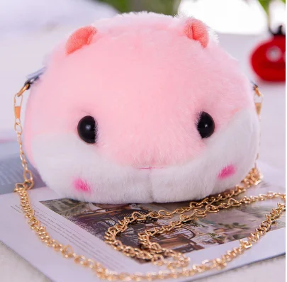 new small fresh literary dumb cute hamster coin purse girl cute crossbody shoulder bag